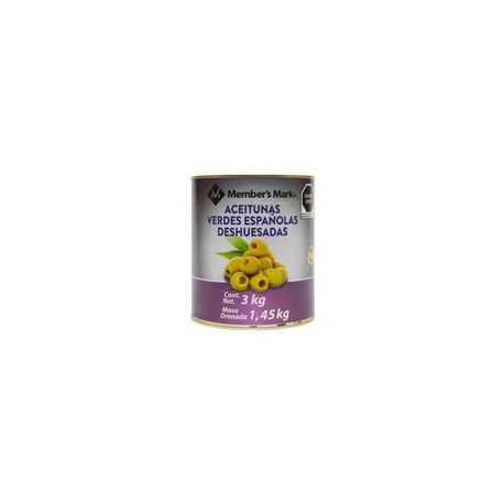 Aceituna Verde Member´s Mark sin Hueso 3K - ZK-DespensasyMas- Alimentos y Despensa