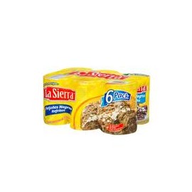 Frijoles La Sierra Negros Refritos 6P/580G - ZK-DespensasyMas- Alimentos y Despensa