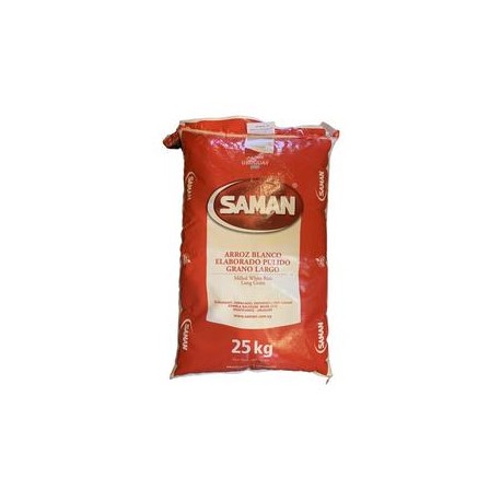 Bulto arroz blanco Saman 25K-DespensasyMas- Alimentos y Despensa