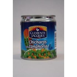 Caja chícharo con zanahoria Clemente Jacques 220G/24P-DespensasyMas- Alimentos y Despensa