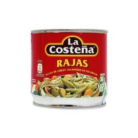 Caja Chiles Rajas La Costeña 380G/24P-DespensasyMas- Alimentos y Despensa