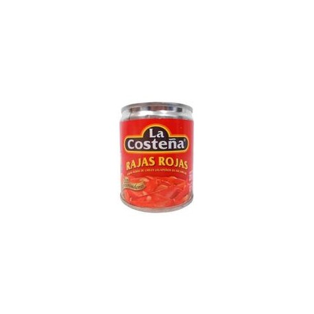 Caja Chiles Rajas Rojas La Costeña 220G/24P-DespensasyMas- Alimentos y Despensa