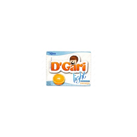 Caja Gelatina D'Gari Light Naranja 20G/24P-DespensasyMas- Alimentos y Despensa