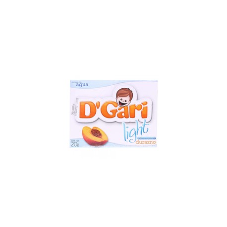 Media Caja Gelatina D'Gari Light Durazno 20G/12P-DespensasyMas- Alimentos y Despensa