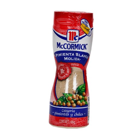 Caja Especia Mccormick Pimienta Blanca Molida 66G/12P-DespensasyMas- Alimentos y Despensa