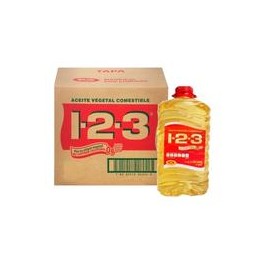 Caja de aceite vegetal 1-2-3 (3.785L/4P)-DespensasyMas- Alimentos y Despensa