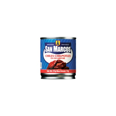Caja Chiles Chipotles en Escabeche 215G/24P-DespensasyMas- Alimentos y Despensa