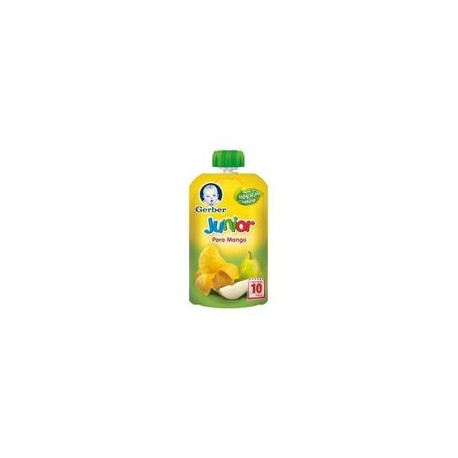 Media Caja papilla Gerber junior pera y mango 120G/6P-DespensasyMas- Alimento para Bebés