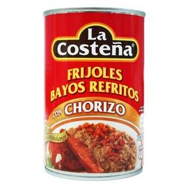 Media Caja Frijol Bayo Refrito con Chorizo 440 G/6P-DespensasyMas- Alimentos y Despensa