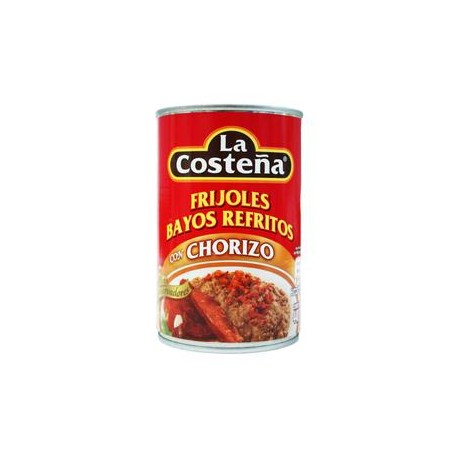 Media Caja Frijol Bayo Refrito con Chorizo 440 G/6P-DespensasyMas- Alimentos y Despensa