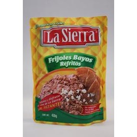 Media Caja Frijol Bayo Refrito Bolsa La Sierra 430G/12P-DespensasyMas- Alimentos y Despensa