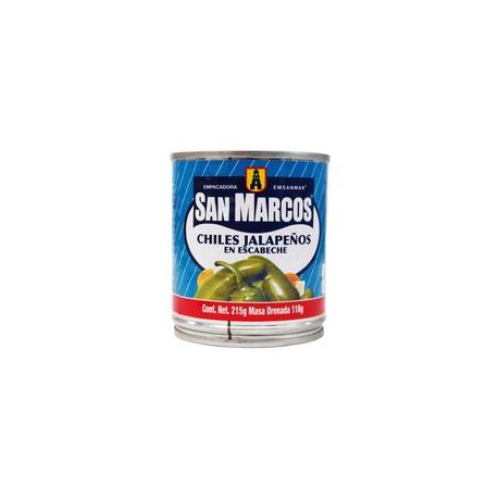 Media Caja Chiles Jalapeños San Marcos 215G/12P-DespensasyMas- Alimentos y Despensa