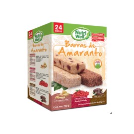 Nutri Well barras de amaranto 24P/30G - KOZ-DespensasyMas- Alimentos y Despensa