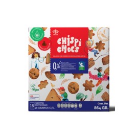 Chispi Chocs galletas con chispas de chocolate sin azúcar 18P/48G - KOZ-DespensasyMas- Alimentos y Despensa